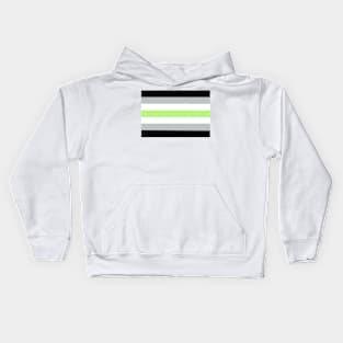 Agender Pride Flag Kids Hoodie